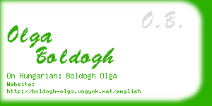 olga boldogh business card